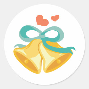 Sticker Rond Cloches de mariage