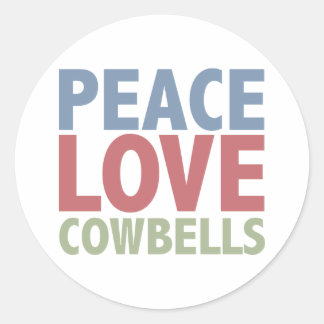 Sticker Rond Cloches Peace Love