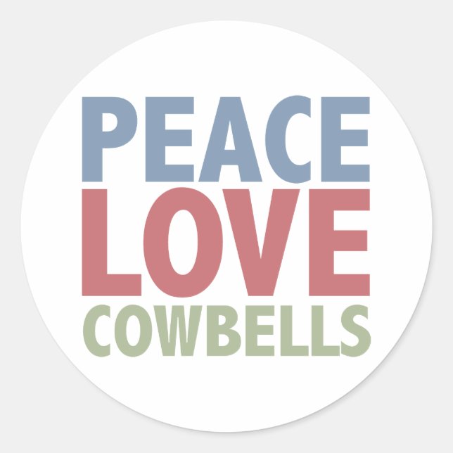 Sticker Rond Cloches Peace Love (Devant)