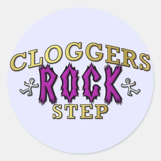 Sticker Rond Cloggers Rock Step Clogging Dance (Devant)