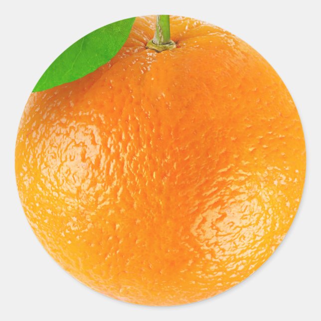 Sticker Rond Closeup orange (Devant)