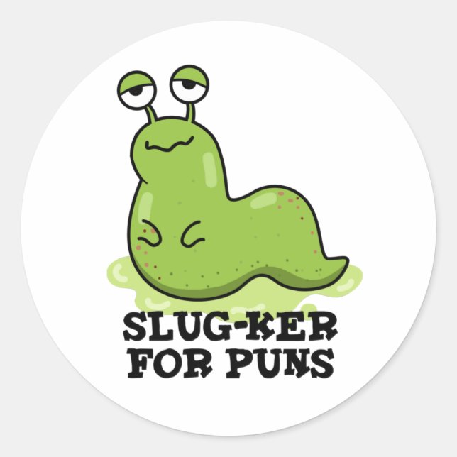 Sticker Rond Clou Pour Puns Drôle Pun À Luge (Devant)