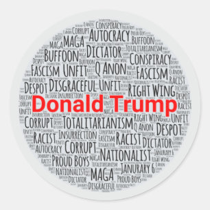 Sticker Rond Cloud anti-Trump
