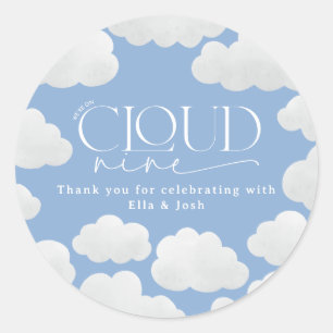 Sticker Rond Cloud bleu naturel neuf douche moderne design