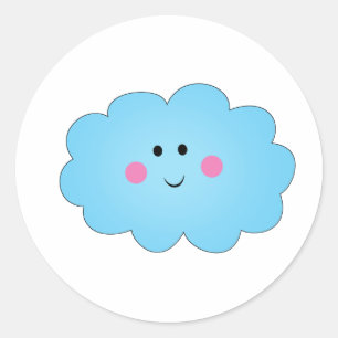 Sticker Rond Cloud Kwaii