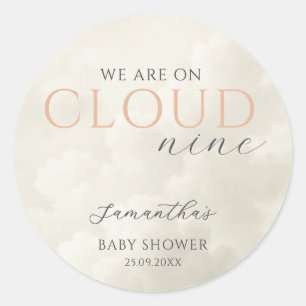 Sticker Rond Cloud Neuf Baby shower moderne