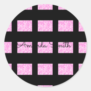 Sticker Rond Cloud rose et blanc doux
