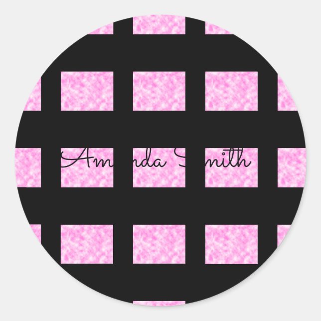 Sticker Rond Cloud rose et blanc doux (Devant)