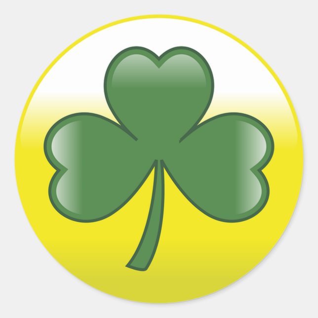 Sticker Rond Clover de la Saint Patrick (Devant)