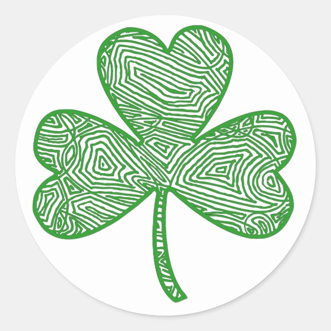 Sticker Rond Clover Scribblprint (Devant)