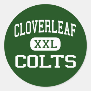 Sticker Rond Cloverleaf - Colts - Lycée - Médina Ohio