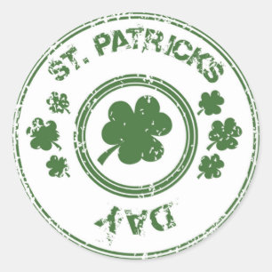 Sticker Rond Clovers de la Saint Patrick