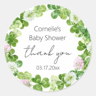 Sticker Rond Clovers Merci verdoyant