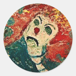 STICKER ROND CLOWN
