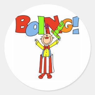 Sticker Rond Clown Boing