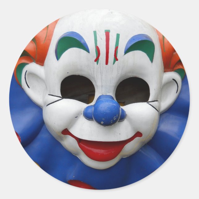 Sticker Rond Clown Cirque Le Plus Crépier Jamais ! (Devant)