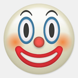 Sticker Rond Clown fou Emoji