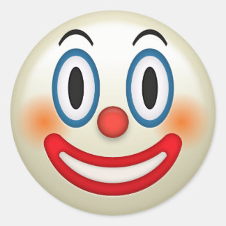 Sticker Rond Clown fou Emoji