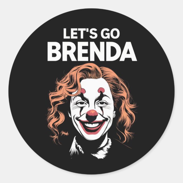 Sticker Rond Clown Kamala Allons-y Brenda (Devant)