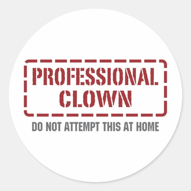 Sticker Rond Clown professionnel (Devant)