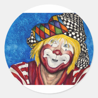 Sticker Rond Clown Ron Maslanka AKA Sam Le Clown