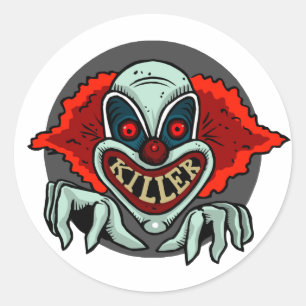 Sticker Rond Clown tueur