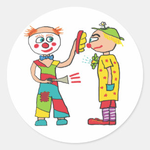 Sticker Rond Clowns