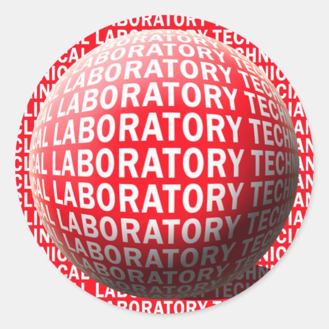 STICKER ROND CLT SPHÈRE SANG DROP CLINIQUE LABORATOIRE TECHNIQU (Devant)