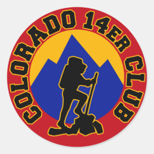 Sticker Rond Club Colorado 14er