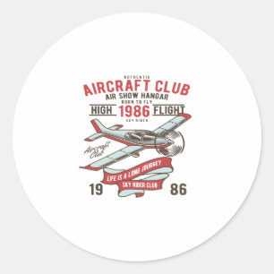 Sticker Rond Club d'aéronefs