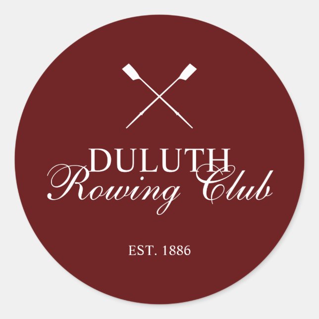 Sticker Rond Club d'aviron classique (Devant)