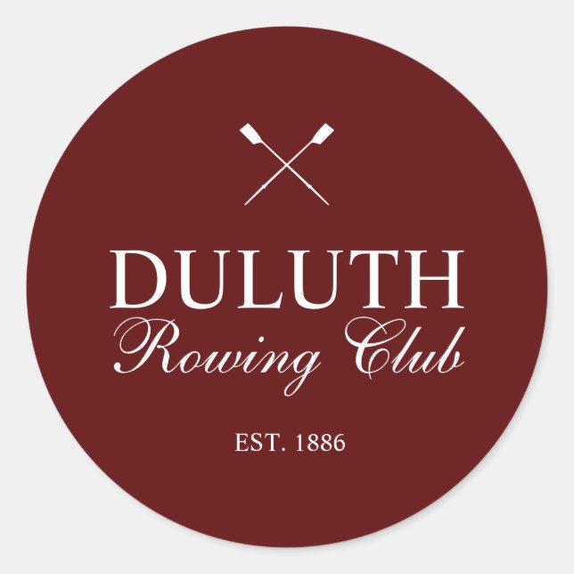 Sticker Rond Club d'aviron classique (Devant)