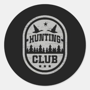 Sticker Rond Club De Chasse Parfait Pour Tous Les Chasseurs D'O