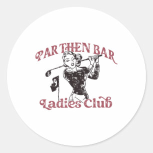 Sticker Rond Club de dames Par Then Bar Cute Golf Enterrement d