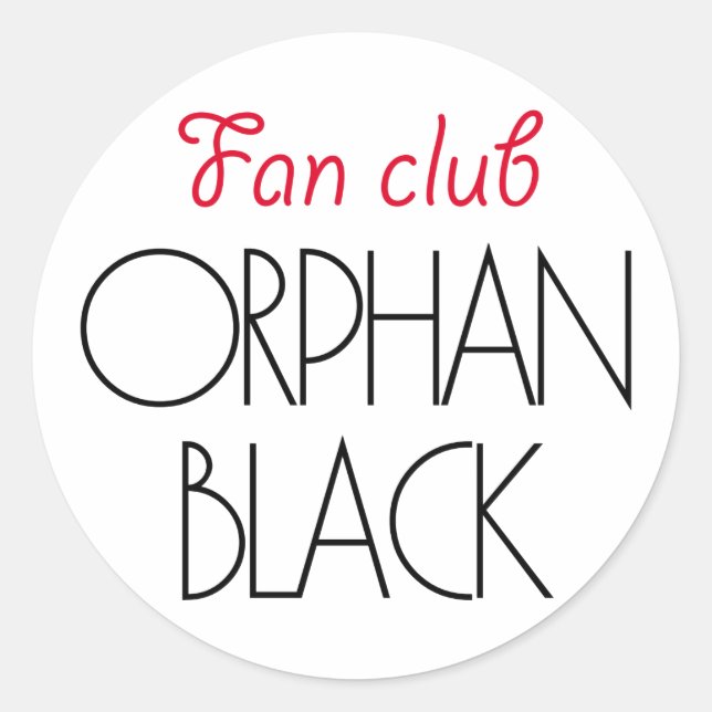 Sticker Rond Club de fan noir Orphan (Devant)