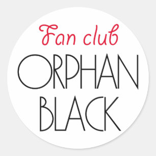 Sticker Rond Club de fan noir orphelin