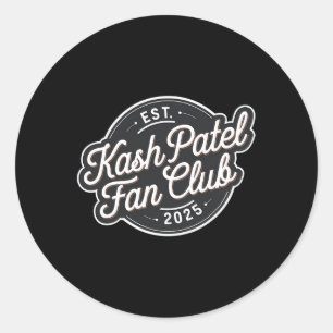 Sticker Rond Club de fans de Kash Patel Ét. 2025 Logo Vintage T