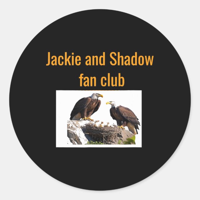 Sticker Rond Club de fans Jackie et Shadow Eagles  (Devant)
