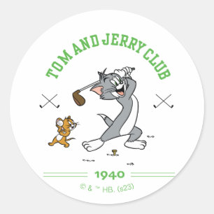 Sticker Rond Club de golf Tom & Jerry 1940