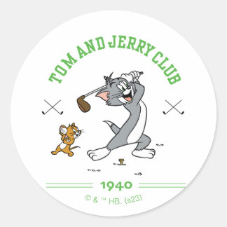 Sticker Rond Club de golf Tom & Jerry 1940