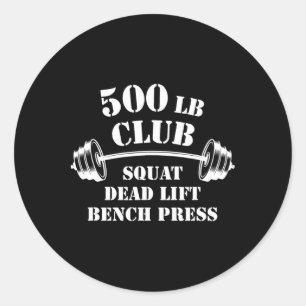 Sticker Rond Club de Gym de 225 Kg Haltérophilie Force Weig
