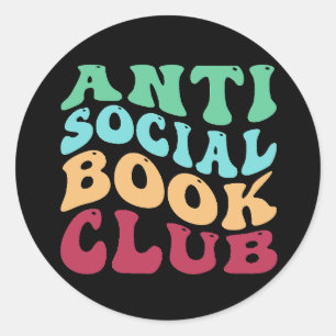 Sticker Rond Club de lecture antisocial