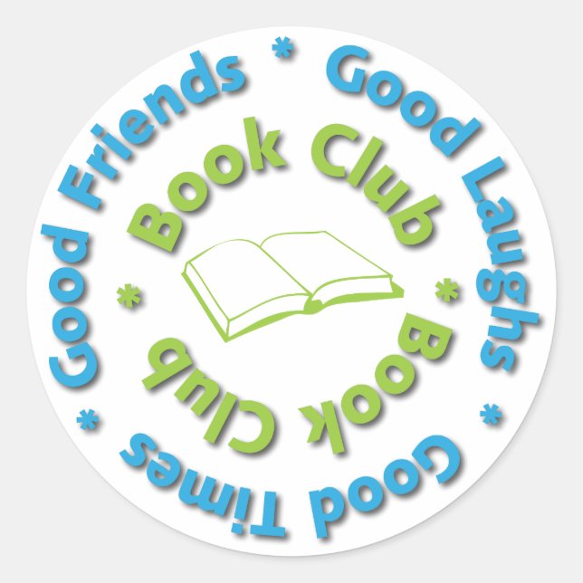 Sticker Rond club de livres bons amis (Devant)