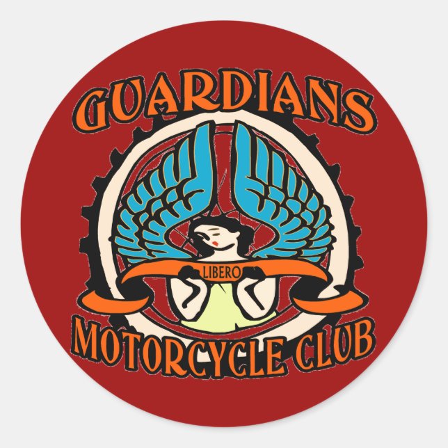 Sticker Rond Club de moto des gardiens (Devant)