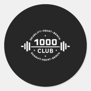 Sticker Rond Club de musculation de 1000 Lb Salle de sport Halt