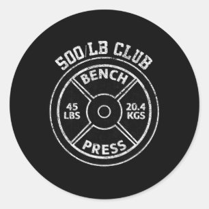 Sticker Rond Club de presse à banc de 225 kg de gym haltérophil