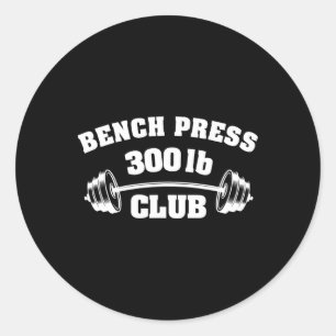 Sticker Rond Club de presse de banc de 300 livres Gym musculati