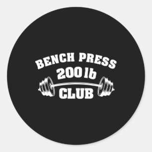 Sticker Rond Club de presse développé couché 200 livres Gym mus
