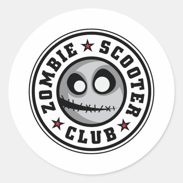 Sticker Rond Club de scooter Zombie (Devant)