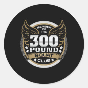 Sticker Rond Club de squat de 136 kilos pour haltérophile power